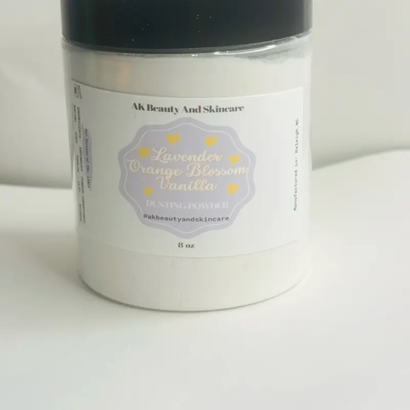 Lavender Orange Blossom  Vanilla Dusting Powder Talc Free with Kaolin Clay
