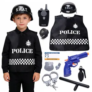 Swat Team Role Play Set, Police Uniform & Realistic Tools, Educational Toy for Ages 3+, Kids Career Experience Kit