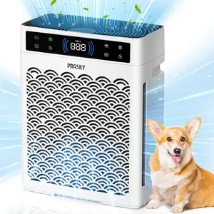PRASKY MB-066 Air Purifiers,Air Purifiers for Home Large Room up to 3000 ft²,True HEPA Filter Air Purifier for Bedroom with Fragrance, Air Cleaner for Dorm Room, Office,Removes Smoke Odor,Pollen,Dust,Pet Hair outdoorfun