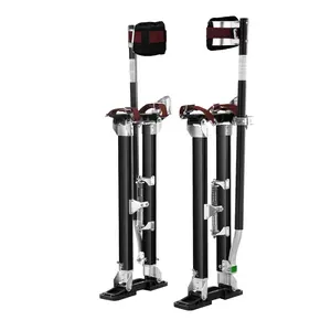 VEVOR Drywall Stilts, 24''-40'' Adjustable Aluminum Tool Stilts with Protective Knee Pads, Durable and Non-slip Work Stilts for Sheetrock Painting, Walking, Taping, Black