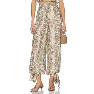 Bardot Alira Printed Balloon Pant in Snake Skin