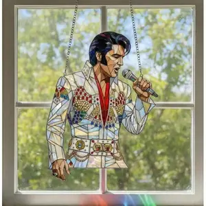 The King in Concert: Elvis Presley Performance Stained Glass Collection