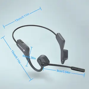 SuperB3 Pro Electronic Audio Wireless Open-Ear Bone Conduction Headset with Mic, Noise-Canceling, Type-C Charging, Rechargeable for Adult Driving Use