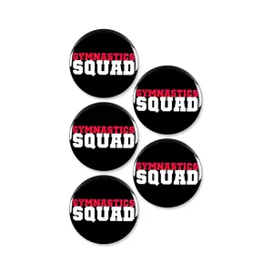 5 Pack - Gymnastics Squad Sports Pinback Buttons - 2.25 Inch
