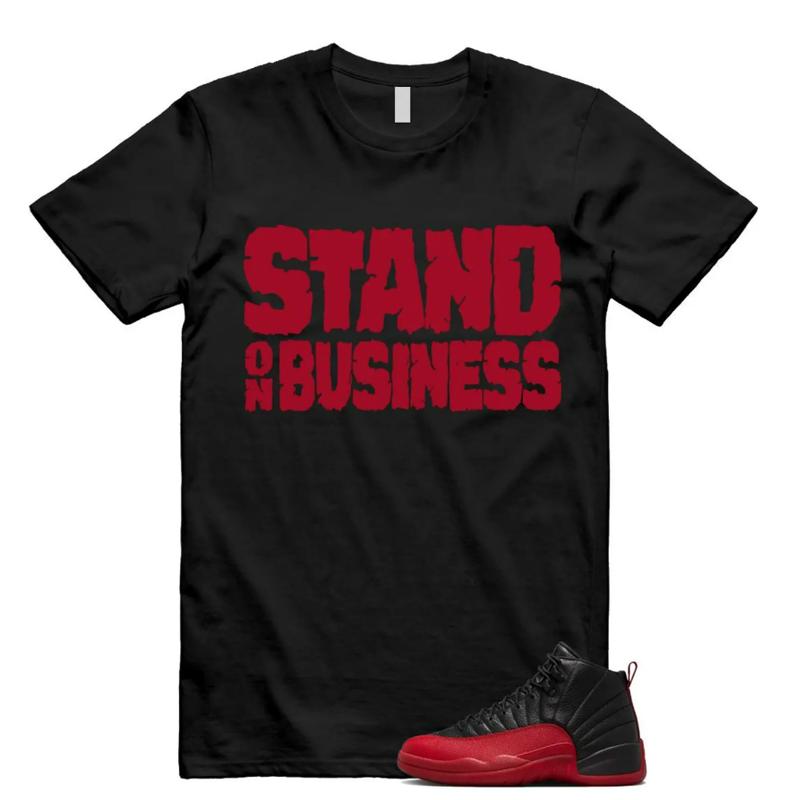 Jordan 12 Flu Game 2025 Black Varsity Red Unisex Shirt Match AINT, 12 Flu Game Outfit, Graphic Tees, Womenswear Top T-Shirt