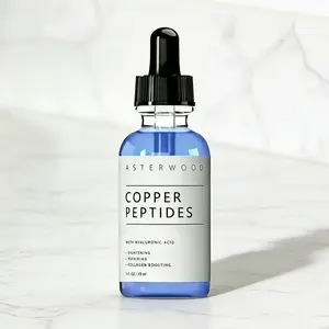 GHK-Cu Copper Peptide Face Serum - Tightening, Repairing, Collagen-Boosting - Infused with Hyaluronic Acid, Fragrance-Free