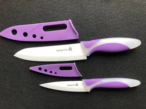 Family First Ceramic Knife Set - 6" Chef Knife and 4" Paring Knife with Large Ergo-Handle Kitchen Knives Kitchen Knives