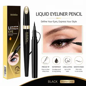 HelloKiss Long-Lasting Waterproof Liquid Eyeliner Pen - Ultra-Fine Nib, Ultra-Smooth, Smudge-Proof, Vegan Formula Cosmetic Single Item for Evening Makeup