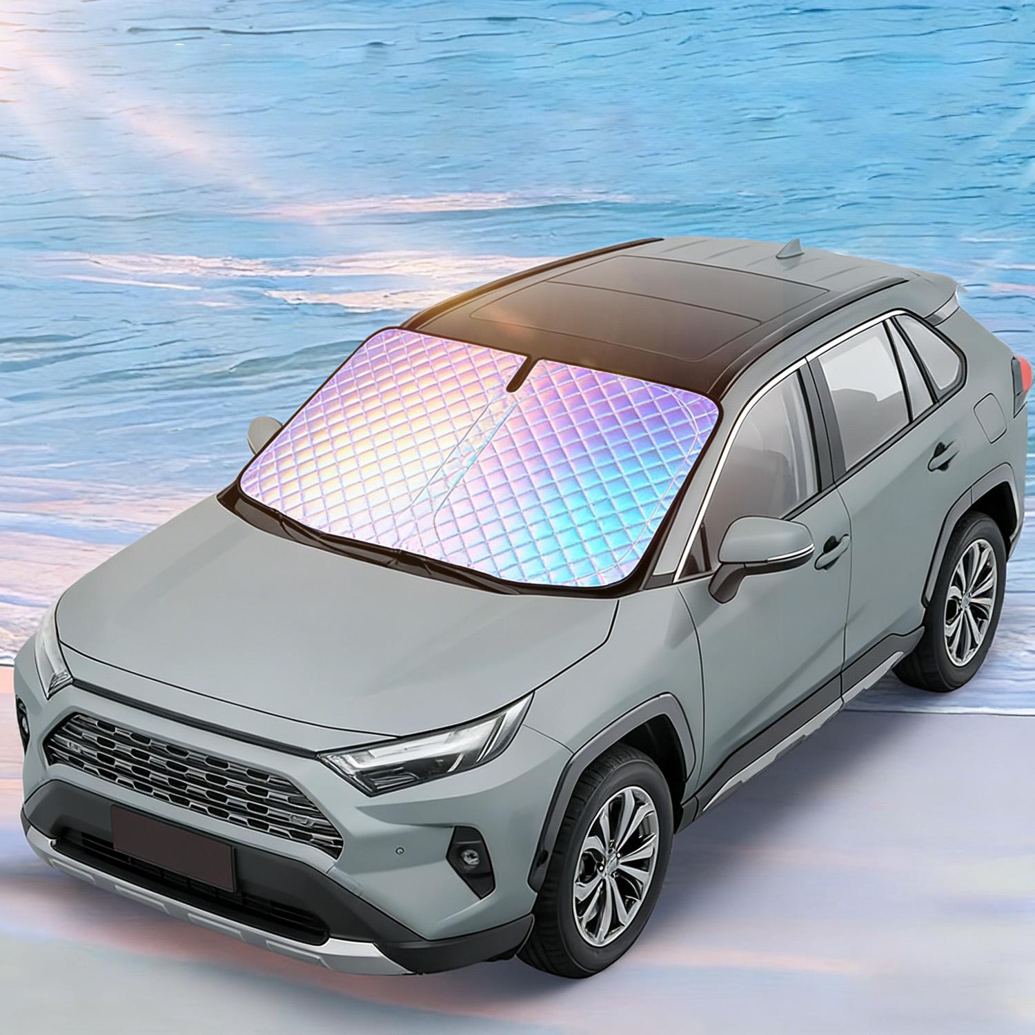 Foldable Car Sun Shade Umbrella for Windshield, UV & Heat Reflector, Keeps Sedan/SUV Cool