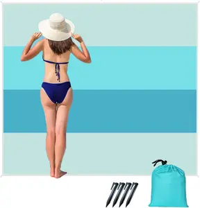 6.5ft Sand Proof Water Resistant Beach Blanket - Lightweight Mat for Outdoor Picnic Camping