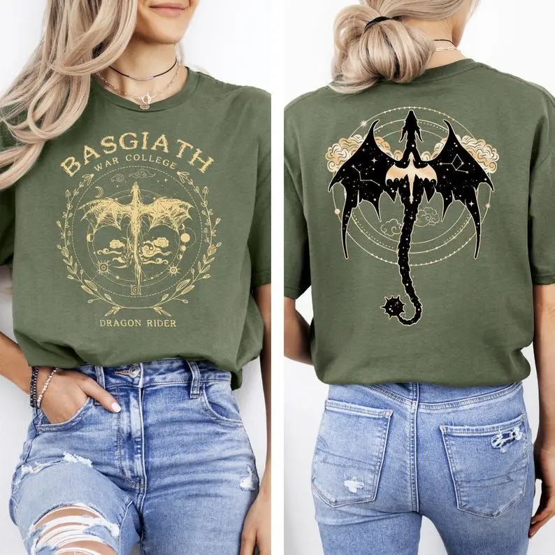 Basgiath War College Dragon Rider T-shirt, Fourth Wing Shirt, Dragon Rider, Violet Sorrengail For Reader, Fantasy Bookish Shirt, Empyrean