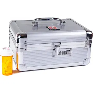 Medication Carrying Case - Medium_Silver