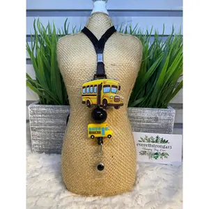 School Bus Lanyard with Retractable Reel