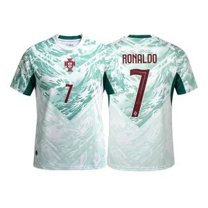 2026 New Portugal National Team Away Green 7# Cristiano Ronaldo Short Sleeve Soccer Jersey Fans Version Breathable