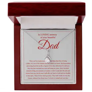 Keep Your Dad’s Love Close With This Sterling Silver Necklace, A Heartfelt Tribute To Honor His Memory And Cherish His Spirit Forever - AB27