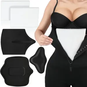 NRPC NEW 5pcs Sports protective gear fitness equipment BBL Lipo Foam Board Back Compression Abdominal AB Board for Lumbar Tummy Black side stabilizer Light Minimalist Shapewear