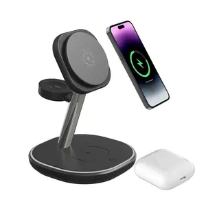 3 In 1 Wireless Charger Stand 18W Fast Charging Station Dock  for iPhone 15 14 13 12 Pro Max Mini IWatch 8 7 6 Airpods