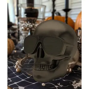Skull Speaker Portable Wireless Cool Bluetooth Speaker - Great Audio and Stereo Quality - Makes a Spooky Addition to Your Halloween Decorations!