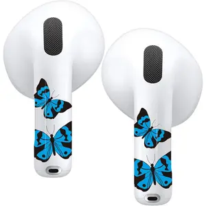 For AirPods 4 Skin,Personalized Decal Sticker for Air Pods 4th Gen, Compatible with Butterfly AirPod Case 2024, Durable Tattoo Wrap, Easy to Apply