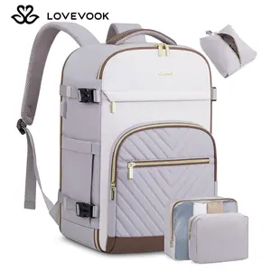 LOVEVOOK Fall Travel Backpack for Women,Carry On Backpack for Airplanes,15.6&17.3“Laptop Personal Item Travel Bag,TSA Approved Carry On Luggage,Waterproof Weekender Business Hiking Bag
