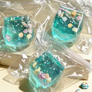 Ocean Theme Sensory Stress Relief Rubik's Cube, Decorated with Cartoon Shells, Conchs, Fishes, Ice Cream, Perfect for Outdoor & Office