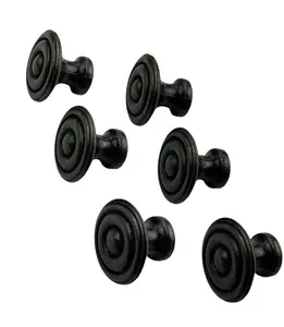 Antique Rustic Bronze In Round Ring Cabinet Hardware Knob By Muskoka Lifestyle Products USA 6-Pack (MUS909)