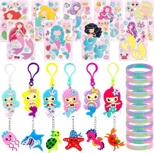 LaVenty Mermaid Party Favors Birthday Supplies for Filled with Mermaid Themed Mermaids Stickers for Toddlers Party Favors Ocean Animals Stickers Mermaids Baby Shower Supplies outdoorfun
