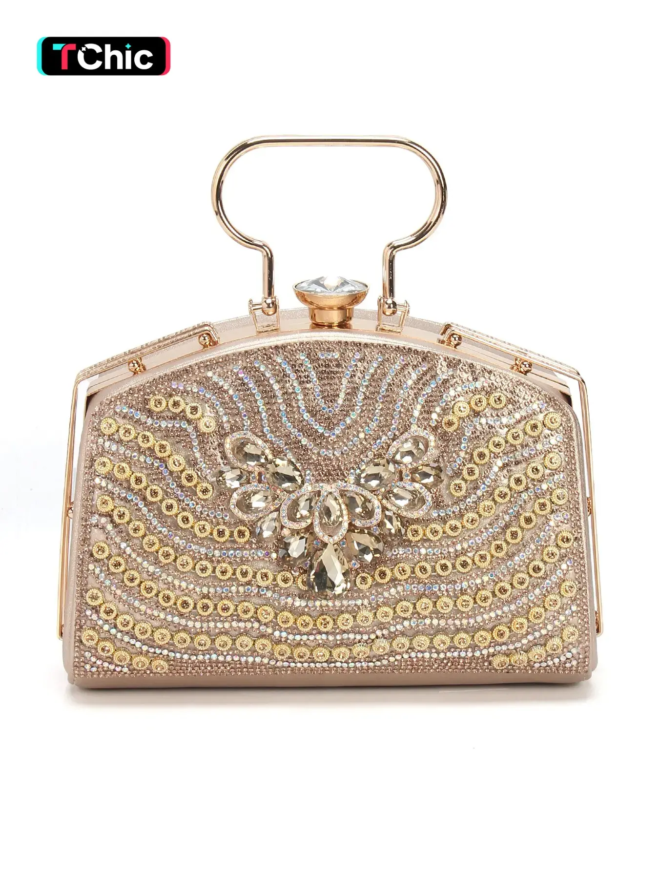 Ladies rhinestone Evening Handbags, Glitter evening bag, Elegant rhinestone bag, large capacity handbag, luxury clutch, with shoulder chain crossbody bag, wedding party bag accessories, suitable for holiday gifts, formal occasions