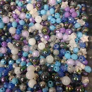 Glass Bead Mixes - Assorted Colors & Sizes for Crafting & Jewelry Making