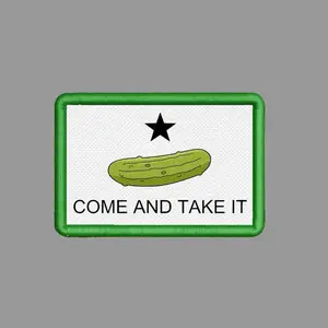 Come And Take It Pickle Funny Morale Patch 2” X 3” Hook & Loop Back for Hats Jackets Tactical Vests Plate Carriers EDC Gear & Humor Patch Collectors