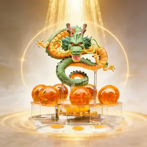DBZ Dragon Crystal Ball Set 15cm Resin Shenron Statue 7 Resin Balls & Acrylic Stand in Gift Box Perfect for Anime Lovers Halloween Christmas Birthday Parties Valentine's gift.