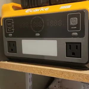 550W Portable Power Inverter Compatible with Dewalt 20V Battery, Battery NOT Included, Power Station DC 18V to AC 110V Pure Sine Wave, Battery Power Adapter 2 USB-A & 1 Type-C & 2 AC Outlet, Generator Phone Charger LED Light Camping Emergency