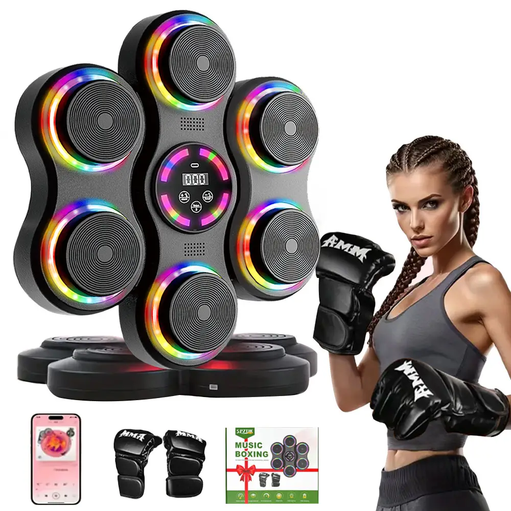 Music Boxing Machine, Boxing Wall Mount Machine For Adult, Smart Boxing Traineing Machine With Boxing Gloves, Boxing Workout Equipment Target For Home
