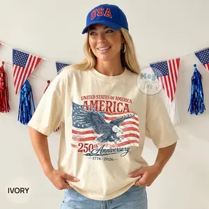 Comfort Colors® Retro 250th Anniversary of The United States Shirt, USA Independence Day Tee, Semiquincentennial American Flag Patriots Gift