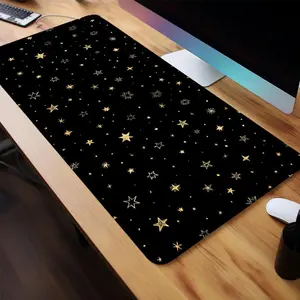 Starry Night Sky Pattern Mouse Pad, 1 Count Rectangle Gaming Mouse Pad with Non-Slip Rubber Base, Office Desk Keyboard Mat for Home Office Game Room, Desk Mats