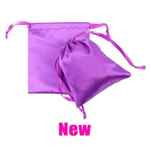 [Gift] Bling Hair 1pc Purple Silk Drawstring Storage Bag Wig Packaging Multi Purpose Bags