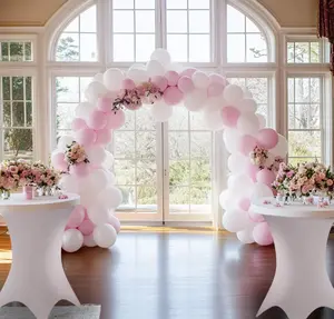 1/2pc round cocktail table cover, full polyester stretch cocktail table cover, fitted stretch table cover for high-top tables, washable and wrinkle-resistant elastic table cover, suitable for cocktail parties, holiday parties, and banquet gatherings