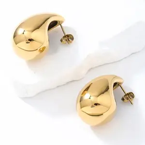 Water Drop Shaped Stud Earrings for Women - Perfect for Fall and Christmas