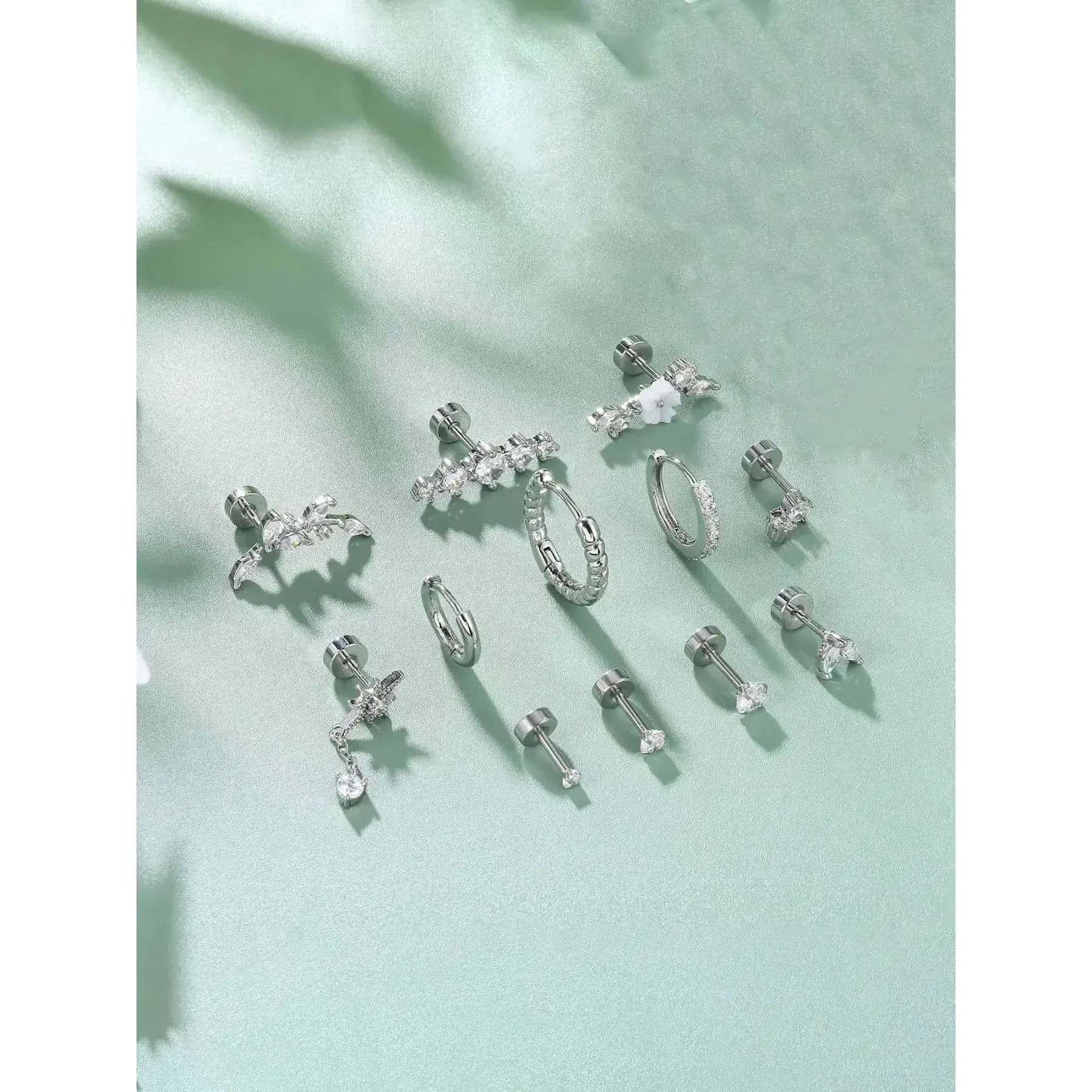 Women's Elegant Rhinestone Decor Earrings Set, High Quality Earrings, Fashion Jewelry for Party, Daily Clothing Decor, Trendy All-match & Exquisite Jewelry for Birthday Gift Women's Elegant Rhinestone Decor Earrings Set, High Quality Earrings, Fashion Jewelry for Party, Daily Clothing Decor, Trendy All-match & Exquisite Jewelry for Birthday Gift