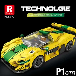 Reobrix Technologie Sports Car Collection Building Block Model Highly Restored Super Running Style Racing Car Collectible Toy for Car Enthusiasts Builders Ages 6+