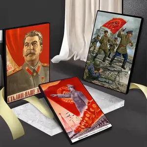 USSR CCCP Russian Stalin Portrait Painting Calligraphy Gift with prints Home bedroom living room decoration promotion and display suitable for bedroom bar parlor home decor gift fade-Resistant, Non-sticky, vibrant Wall print poster