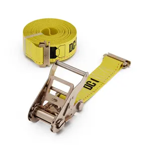 2 inch Ratchet Strap with E-Track Fittings, 1 ft fixed end