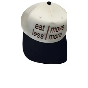 Eat Less Move More Hat Classic Fit Cotton Baseball Cap Casual Style Limited Edition