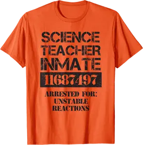 Funny Halloween Science Teacher Prisoner Costume T-Shirt - Ajitasirba Shop 25B0FMYV7KB4