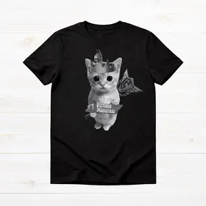 Fortnite Cat T-shirt unisex cotton 230g heavy cotton