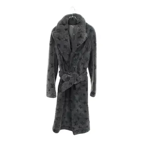 Pre-owned Louis Vuitton Lambskin Small Leather Goods Monogram Shearling Lamb Leather Coat