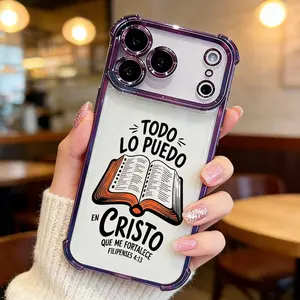 Philippians 4:13 Bible Quote Phone Case for iPhone 17 17 Pro Max Air 16 16 Pro 15 15 Pro Max Plus 14 14 Pro Max Plus 13 12 11 E Soft TPU Shockproof drop Durable Protective Cover Faith Gift DDSJ260404007