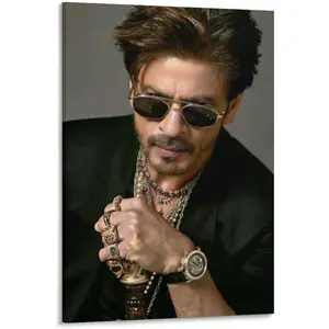 Indian Actor Shah Rukh Khan Poster (8) Canvas Posters And Prints Wall Art for Living Room Bedroom Decor 16x24inch(40x60cm) Frame-style