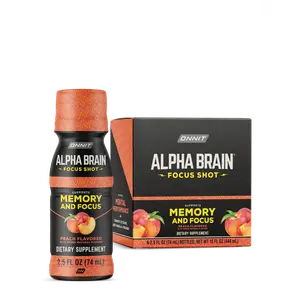 Alpha BRAIN® Focus Shot - Peach (2.5 fl oz, 6 ct)