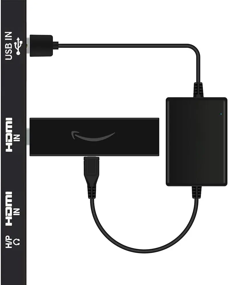 USB Power  Adapter for Fire TV Stick,Powers Streaming TV Sticks Directly from T V USB Port(Eliminates AC Adapter and Very Long Power )